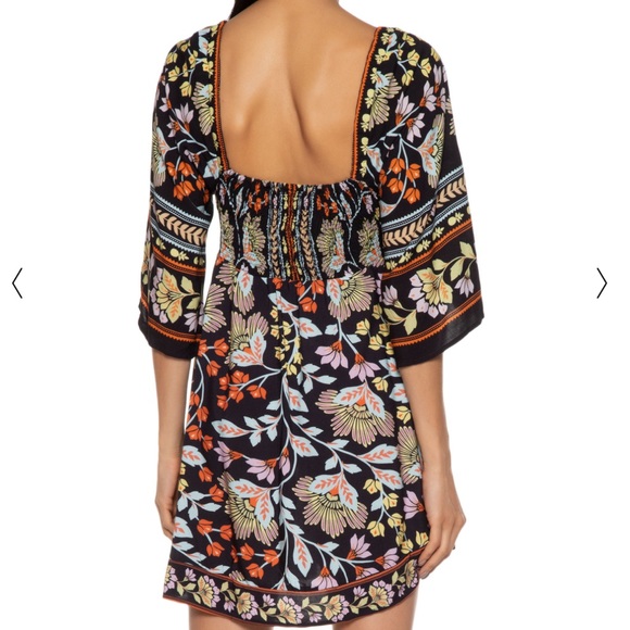 FARM Rio Black Floral Mini Dress - Picture 12 of 12